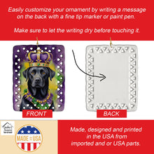 Load image into Gallery viewer, Labrador Retriever King of Mardi Gras Porcelain Ornament