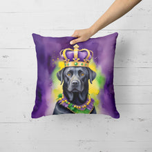 Load image into Gallery viewer, Labrador Retriever King of Mardi Gras Throw Pillow
