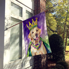 Load image into Gallery viewer, Labrador Retriever King of Mardi Gras House Flag
