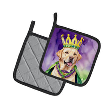 Load image into Gallery viewer, Labrador Retriever King of Mardi Gras Pot Holders - Set of 2 Decorative Kitchen Helpers | Made in the USA