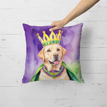 Load image into Gallery viewer, Labrador Retriever King of Mardi Gras Throw Pillow