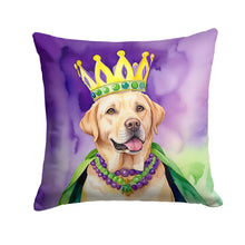 Load image into Gallery viewer, Labrador Retriever King of Mardi Gras Throw Pillow