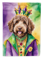 Load image into Gallery viewer, Labradoodle King of Mardi Gras House Flag