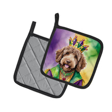 Load image into Gallery viewer, Labradoodle King of Mardi Gras Pot Holders - Set of 2 Decorative Kitchen Helpers | Made in the USA