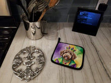 Load image into Gallery viewer, Labradoodle King of Mardi Gras Pot Holders - Set of 2 Decorative Kitchen Helpers | Made in the USA