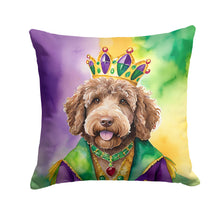 Load image into Gallery viewer, Labradoodle King of Mardi Gras Throw Pillow