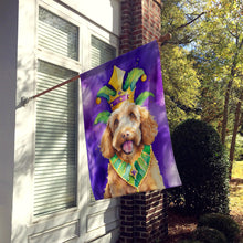Load image into Gallery viewer, Labradoodle King of Mardi Gras House Flag