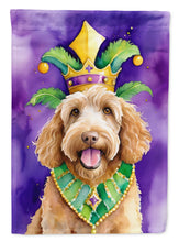 Load image into Gallery viewer, Labradoodle King of Mardi Gras House Flag