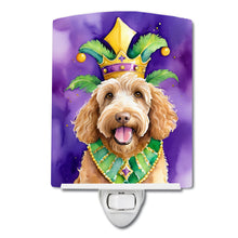 Load image into Gallery viewer, Labradoodle King of Mardi Gras Ceramic Night Light