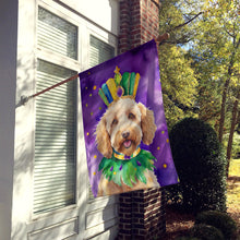 Load image into Gallery viewer, Labradoodle King of Mardi Gras House Flag