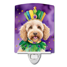 Load image into Gallery viewer, Labradoodle King of Mardi Gras Ceramic Night Light