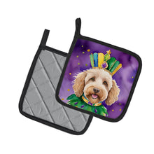 Load image into Gallery viewer, Labradoodle King of Mardi Gras Pot Holders - Set of 2 Decorative Kitchen Helpers | Made in the USA