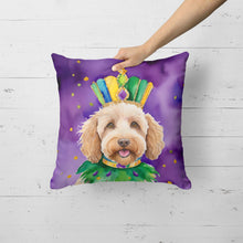 Load image into Gallery viewer, Labradoodle King of Mardi Gras Throw Pillow