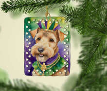 Load image into Gallery viewer, Lakeland Terrier King of Mardi Gras Porcelain Ornament