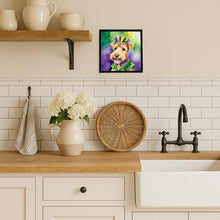 Load image into Gallery viewer, Lakeland Terrier King of Mardi Gras Framed Metal Print