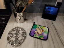 Load image into Gallery viewer, Lakeland Terrier King of Mardi Gras Pot Holders - Set of 2 Decorative Kitchen Helpers | Made in the USA