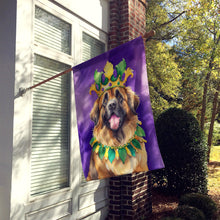 Load image into Gallery viewer, Leonberger King of Mardi Gras House Flag