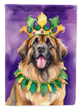 Load image into Gallery viewer, Leonberger King of Mardi Gras House Flag