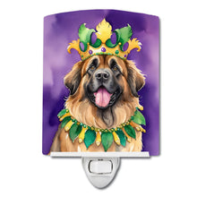 Load image into Gallery viewer, Leonberger King of Mardi Gras Ceramic Night Light