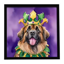 Load image into Gallery viewer, Leonberger King of Mardi Gras Framed Metal Print
