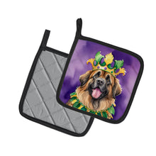 Load image into Gallery viewer, Leonberger King of Mardi Gras Pot Holders - Set of 2 Decorative Kitchen Helpers | Made in the USA