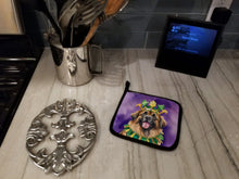 Load image into Gallery viewer, Leonberger King of Mardi Gras Pot Holders - Set of 2 Decorative Kitchen Helpers | Made in the USA