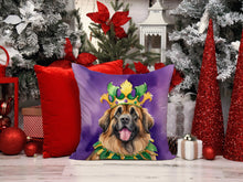 Load image into Gallery viewer, Leonberger King of Mardi Gras Throw Pillow - 14x14 Decorative Pillow – Art for Your Home &amp; Patio