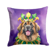 Load image into Gallery viewer, Leonberger King of Mardi Gras Throw Pillow - 14x14 Decorative Pillow – Art for Your Home &amp; Patio