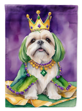 Load image into Gallery viewer, Lhasa Apso King of Mardi Gras Garden Flag - Vibrant Dog-Themed Yard Decor by Caroline's Treasures