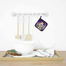 Load image into Gallery viewer, Lhasa Apso King of Mardi Gras Pot Holders - Set of 2 Decorative Kitchen Helpers | Made in the USA