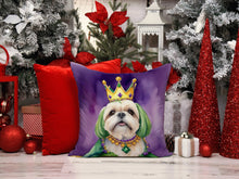 Load image into Gallery viewer, Lhasa Apso King of Mardi Gras Throw Pillow - 14x14 Decorative Pillow – Art for Your Home &amp; Patio