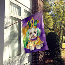 Load image into Gallery viewer, Maltipoo King of Mardi Gras House Flag