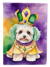 Load image into Gallery viewer, Maltipoo King of Mardi Gras House Flag