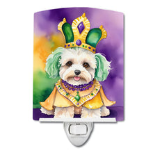 Load image into Gallery viewer, Maltipoo King of Mardi Gras Ceramic Night Light