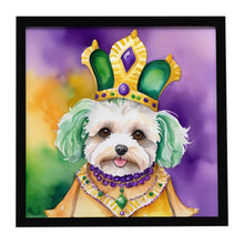 Load image into Gallery viewer, Maltipoo King of Mardi Gras Framed Metal Print