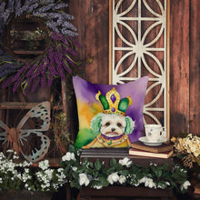 Load image into Gallery viewer, Maltipoo King of Mardi Gras Throw Pillow