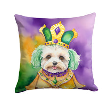 Load image into Gallery viewer, Maltipoo King of Mardi Gras Throw Pillow
