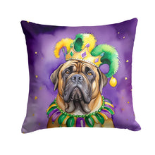 Load image into Gallery viewer, Mastiff King of Mardi Gras Throw Pillow - 14x14 Decorative Pillow – Art for Your Home &amp; Patio