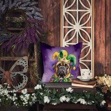 Load image into Gallery viewer, Mastiff King of Mardi Gras Throw Pillow