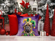 Load image into Gallery viewer, Mastiff King of Mardi Gras Throw Pillow