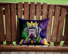 Load image into Gallery viewer, Neapolitan Mastiff King of Mardi Gras Throw Pillow - 14x14 Decorative Pillow – Art for Your Home &amp; Patio