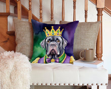 Load image into Gallery viewer, Neapolitan Mastiff King of Mardi Gras Throw Pillow - 14x14 Decorative Pillow – Art for Your Home &amp; Patio