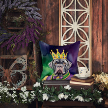 Load image into Gallery viewer, Neapolitan Mastiff King of Mardi Gras Throw Pillow - 14x14 Decorative Pillow – Art for Your Home &amp; Patio