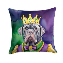 Load image into Gallery viewer, Neapolitan Mastiff King of Mardi Gras Throw Pillow - 14x14 Decorative Pillow – Art for Your Home &amp; Patio