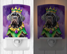 Load image into Gallery viewer, Neapolitan Mastiff King of Mardi Gras Ceramic Night Light