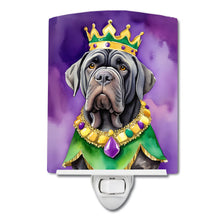 Load image into Gallery viewer, Neapolitan Mastiff King of Mardi Gras Ceramic Night Light