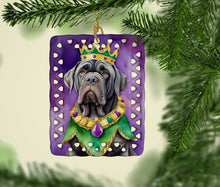 Load image into Gallery viewer, Neapolitan Mastiff King of Mardi Gras Porcelain Ornament