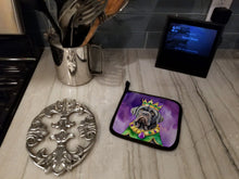 Load image into Gallery viewer, Neapolitan Mastiff King of Mardi Gras Pot Holders - Set of 2 Decorative Kitchen Helpers | Made in the USA