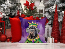 Load image into Gallery viewer, Neapolitan Mastiff King of Mardi Gras Throw Pillow - 14x14 Decorative Pillow – Art for Your Home &amp; Patio