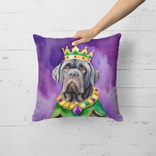 Load image into Gallery viewer, Neapolitan Mastiff King of Mardi Gras Throw Pillow
